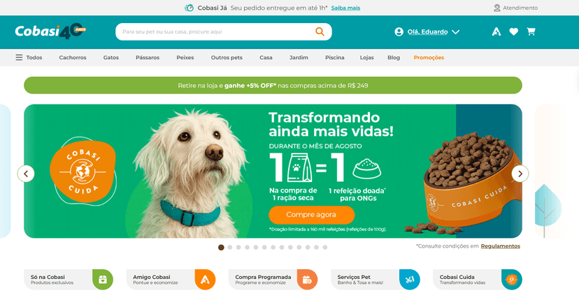 Screenshot do projeto Cobasi & SPet (Accurate Software)