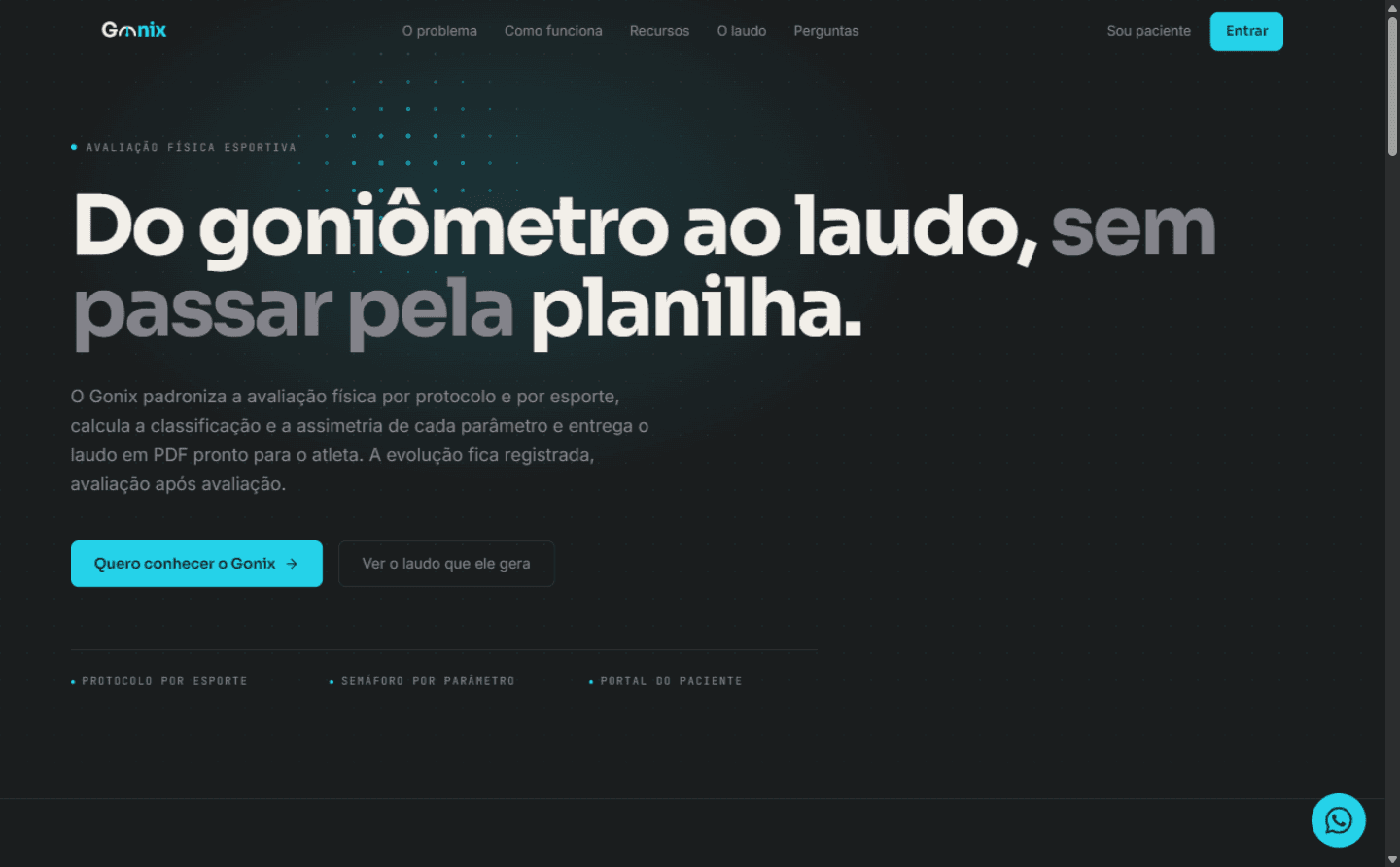 Screenshot do projeto Gonix
