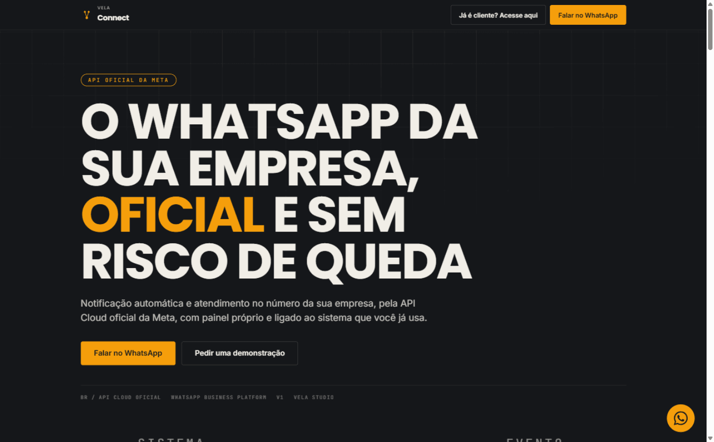 Screenshot do projeto Vela Connect